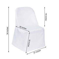 100 IVORY Polyester FOLDING CHAIR COVERS Wedding Party Banquet Event Decorations