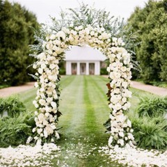 7.9 FT Black Metal Arch For Wedding Party Bridal Prom Garden Floral Decoration