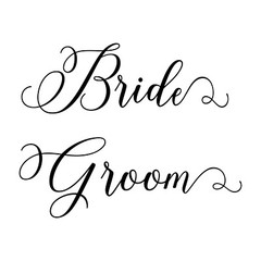 Bride and Groom 11″ Vinyl Decal Stickers | V1 | Wedding | Dressing Rooms