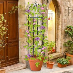 Metal Garden Arch Trellis Outdoor Arbor For Wedding Bridal Plant Climbing Decor