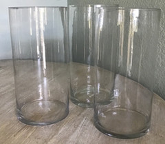 Acrylic Clear Cylinder Flower 6 Set Lg Vases 3 Sizes Unbreakable Hurricane NEW