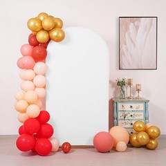 Lightweight White Spandex Arch Cover – 6FT Backdrop for Events & Ceremonies