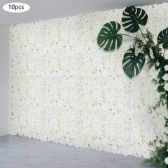 10Pcs Artificial Flower Wall Panels 15.7*23.6in Outdoor/indoor Decor Flower Wall