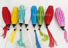 Set 8 Bamboo Silk Lanterns for Tea Party Decoration Vietnamese wedding Lamp