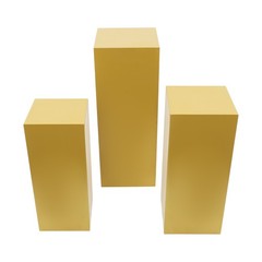 Display Pedestal Stand 3 PCS Metal Showing Holder Pillars for Birthday Party Use