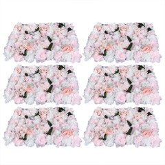 6PCS Flower Wall Panels Artificial Rose Flower Wall Backdrop Wedding Party Decor