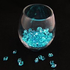 500pcs 11*14mm Tiny Blue Acrylic Ice Stone Rock Vase Gems Table Scatters Party