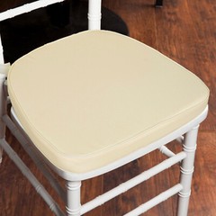 Ivory POLYESTER CUSHION for CHIAVARI CHAIR Wedding Ceremony Dinner Decoration