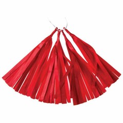 4 Pack | Tissue Paper Tassel Set (Red, Pre-Folded EZ-Fold)