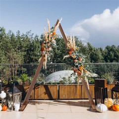 10’x5.6′ Thicken Wood Wedding Arch Ceremony Arbor Backdrop Stand Indoor Outdoor