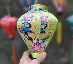 Set 8 Vietnam Silk Lanterns 22cm for Wedding Party, Outdoor Garden, Patio Decor
