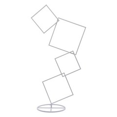 Metal Flower Frame Square Garland Plants Display Stand Weddings Backdrop Decor