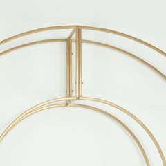 3D Gold Metal Wedding Arch Backdrop Stand with Round Top Wedding Events Party