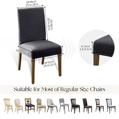 MOSAYT 100% Waterproof Dining Room Chair Covers Set of 4, Super Fit Stretch J…