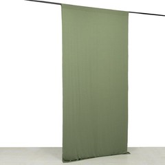 5 ft x 10 ft DUSTY SAGE GREEN 4-Way Stretch Spandex Divider Backdrop Curtain