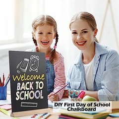8 x12 Inch Tabletop Chalkboard Sign with Base Stand, Menu Chalk Board 1 Pack