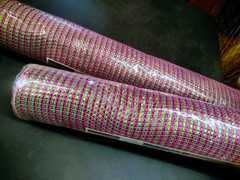 2 Rolls Deco Mesh 21″ Genuine Craig Bachman 30Ft, Metallic Hot Pink & Lime Green