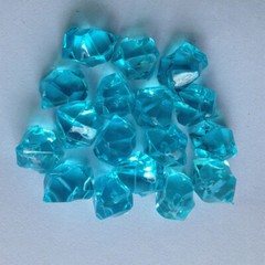 500pcs 11*14mm Tiny Blue Acrylic Ice Stone Rock Vase Gems Table Scatters Party