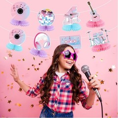 Popular Birthday Party Decorations Music Party Honeycomb Centerpieces Guitar …
