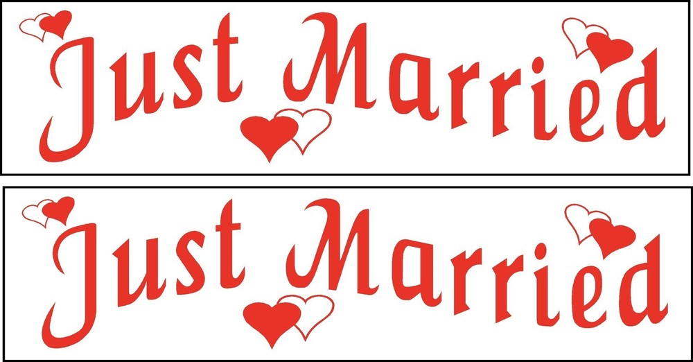 Just Married Vehicle Car Magnets Signs Wedding Bridal Party Magnetics Gift