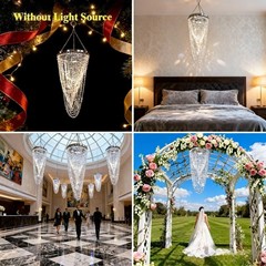 1PCS Assembled Hanger Centerpiece Frame Iridescent AB Acrylic Bead Wedding