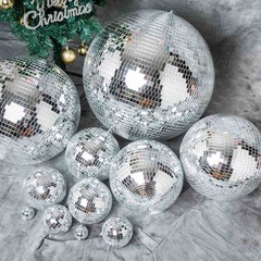 16″ Extra Large Silver Glass Mirror Disco Ball Ornaments Party Decorations