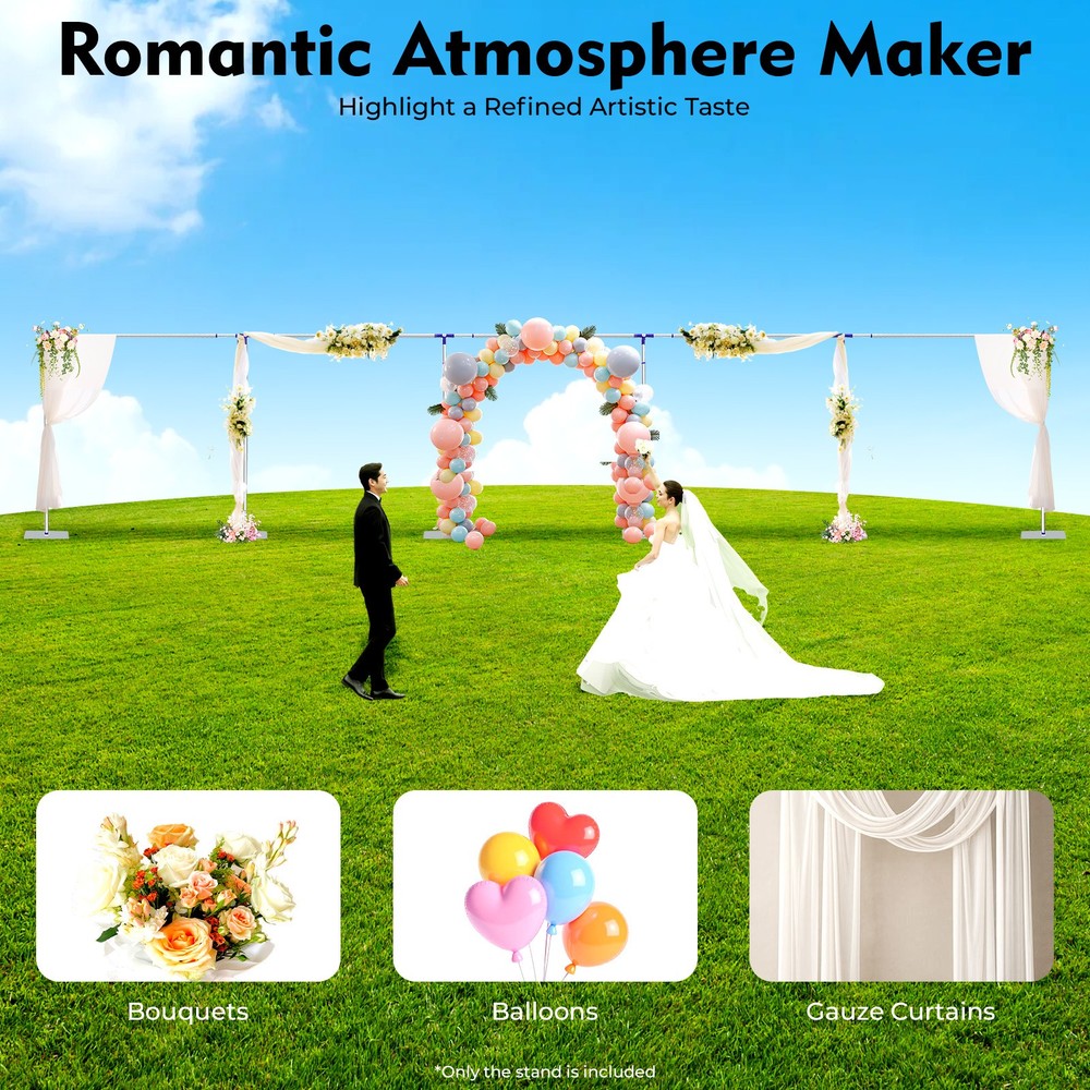 10’x50′ Backdrop Stand Pipe Kit,Background Support System Curtain Frame HOT NEW