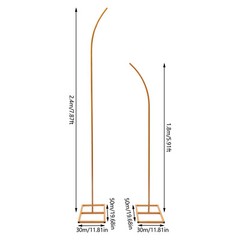 2Pcs Metal Wedding Arch Frame Garden Arbor Party Flower Backdrop Stands 6/8FT