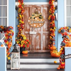 Shellwei Thanksgiving Fall Door Decoration Pumpkin Welcome Sign Thanksgiving …