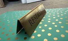 Gold Reserved Metal Signs (Most New And Some Used); Total of 21