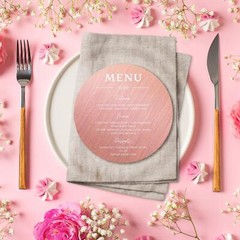 Engraved Wooden/ Acrylic Round Wedding Table Menu Plaque