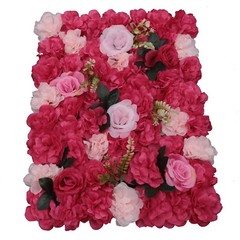 12X Flower Wall Panel Artificial Floral Wall Backdrop Photo Venue Wedding Decor
