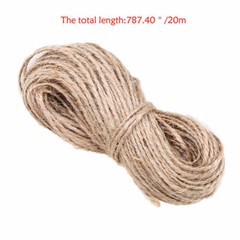20m Cord Sisal Rope Twine Natural Burlap Hemp Cord String Crafts DIY Making Art