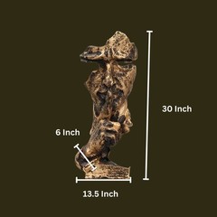 Abstract Thinking Man Face Statue – Polyresin Modern Art Decor Showpiece