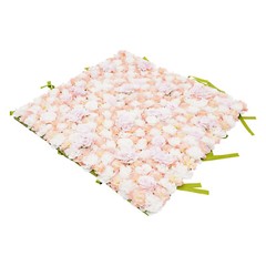 1m × 1m Silk Rose & Hydrangea Flower Wall Panel Artificial Floral Backdrop