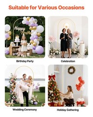 VEVOR Arch Backdrop Stand Metal Arch Backdrop Stand 6.6 x 3.3 ft for Wedding