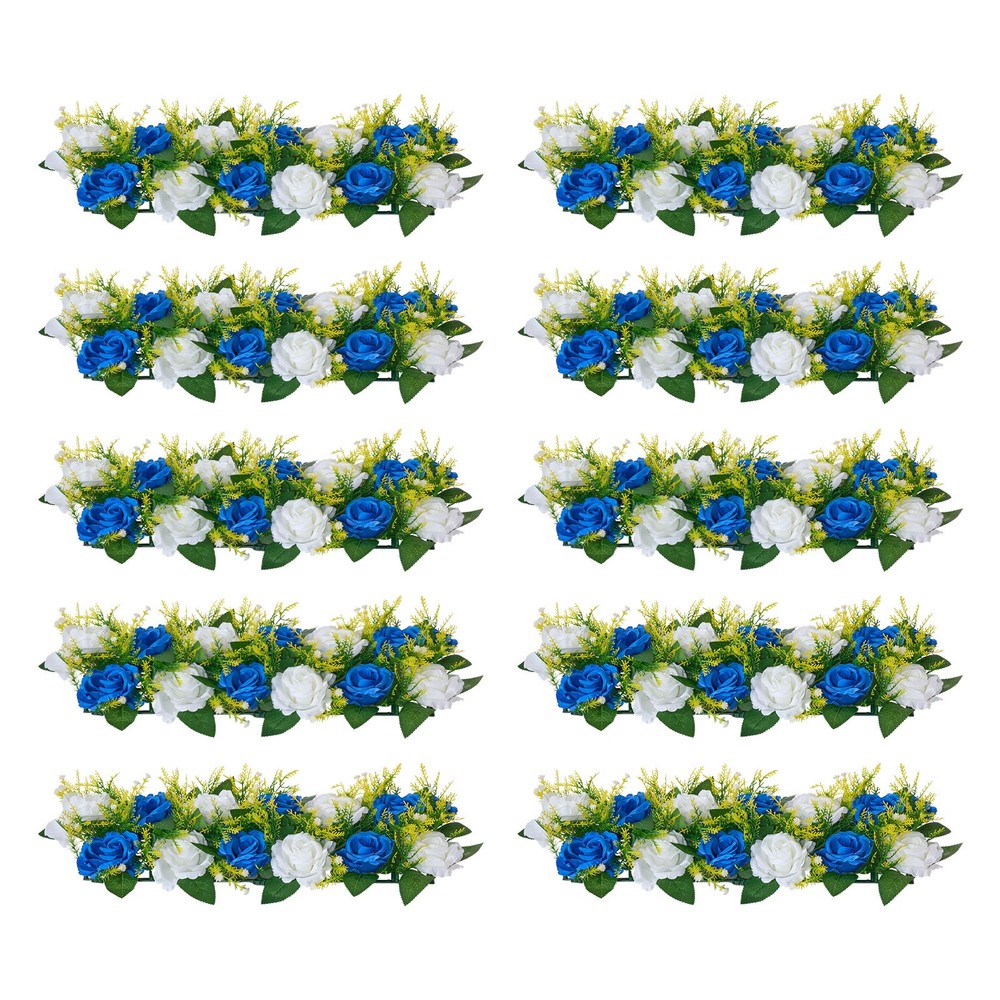 VEVOR Flower Balls Wedding Centerpieces Fake Flower Arrangement Blue+White 10PCS