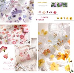 Maxleaf Pred Flower Stiers Set, 270PCS Dried Flowers Waterproof