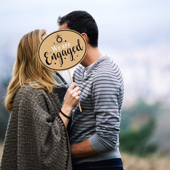 Blulu 10 Pieces She Said Yes Sign Engagement Photo Props Engagement Announcement