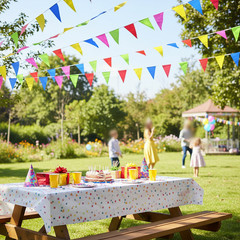 Colorful Double Sided Triangle Flags Bunting for Festival Indoor Outdoor Decor