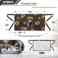 Waist Apron, Waist Server Aprons with 3 Pockets Reusable Waterproof Half Apro…