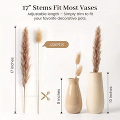 450PCS Natural Dried Ppas Decor – Dried Flower Filler for
