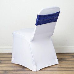 Spandex Sequined CHAIR SASHES Bows Ties Wedding Reception Decorations Dinner