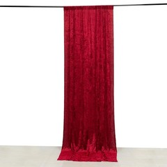 RED 5 ft Premium Velvet Backdrop Curtain Party Wedding Booth Decorations