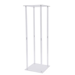 Acrylic Column Flower Stand Crystal Chains Geometric Wedding Centerpieces 10×10″