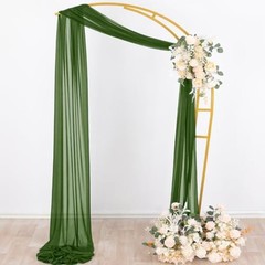 Wedding Arch Draping Fabric 29″ x 20Ft 1 29″W x 236″L (Pack of 1) Olive Green