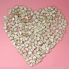 400Pcs Rustic Wooden Love Heart Wedding Table Scatter Decoration Engraved Natura