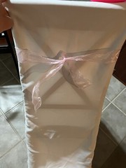 250 Light Pink Blush Chair Ties Bows