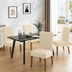 MOSAYT 100% Waterproof Dining Room Chair Covers Set of 6, Super Fit Stretch J…