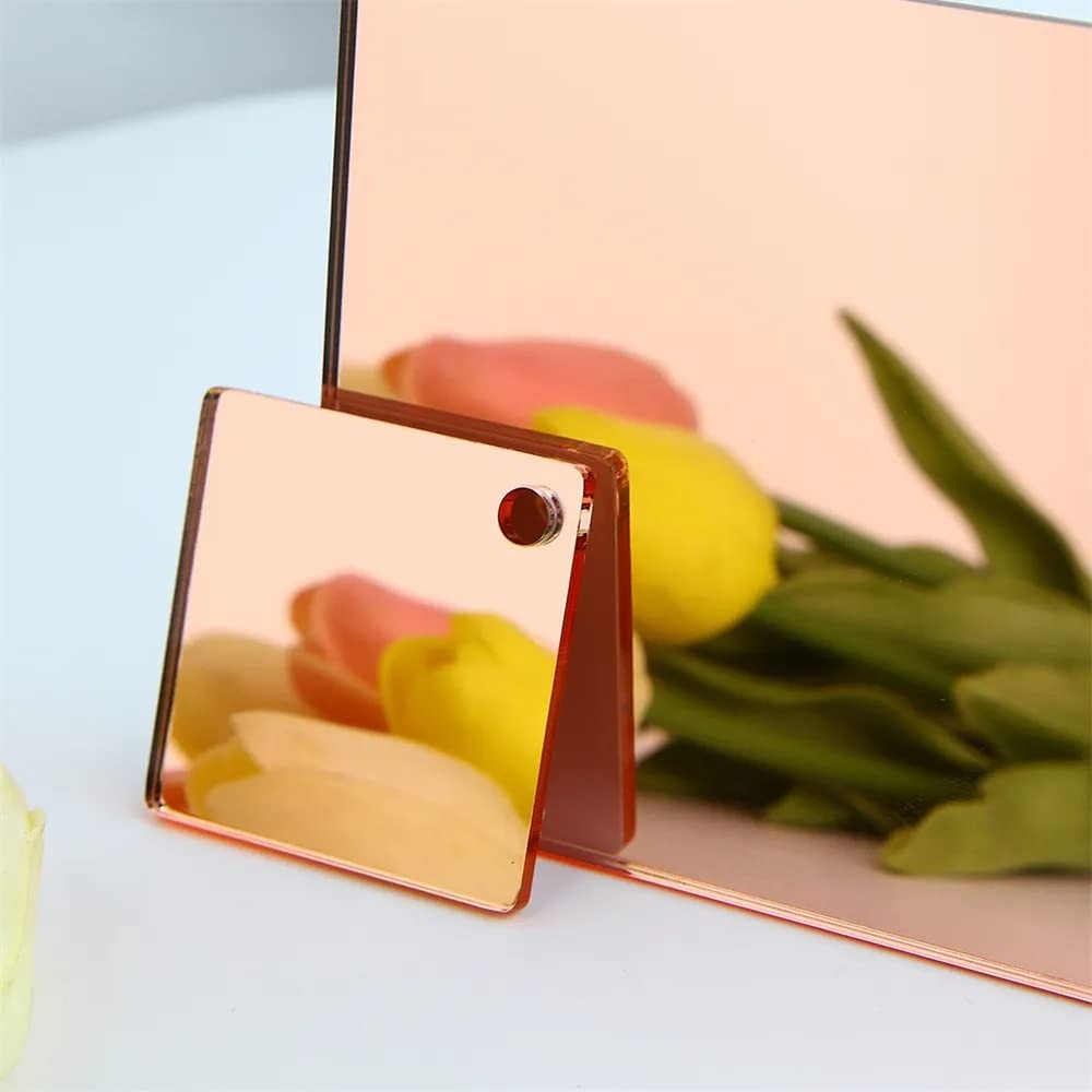 1/8” Rose Gold Acrylic Mirror Sheet,Acrylic Mirror Sheet 12inch Square,PMMA …